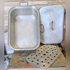 Vintage Wearever Aluminum Roaster 3 Piece Set